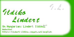 ildiko lindert business card